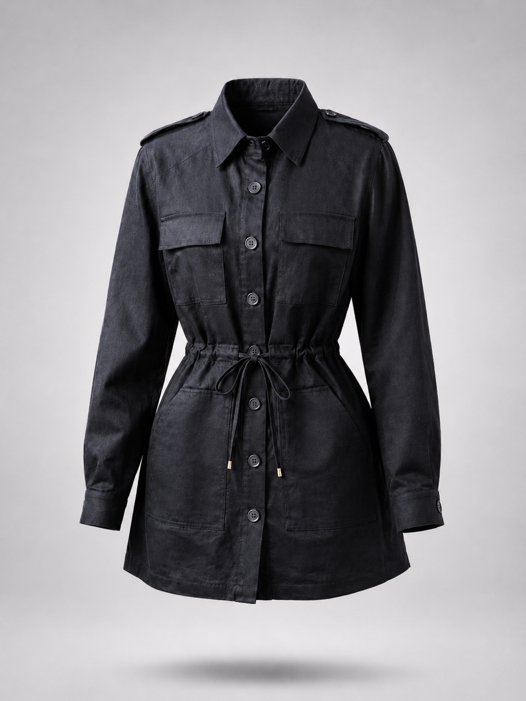 Parka Feminina em Jeans Preto | Coleção Outono Inverno 2026