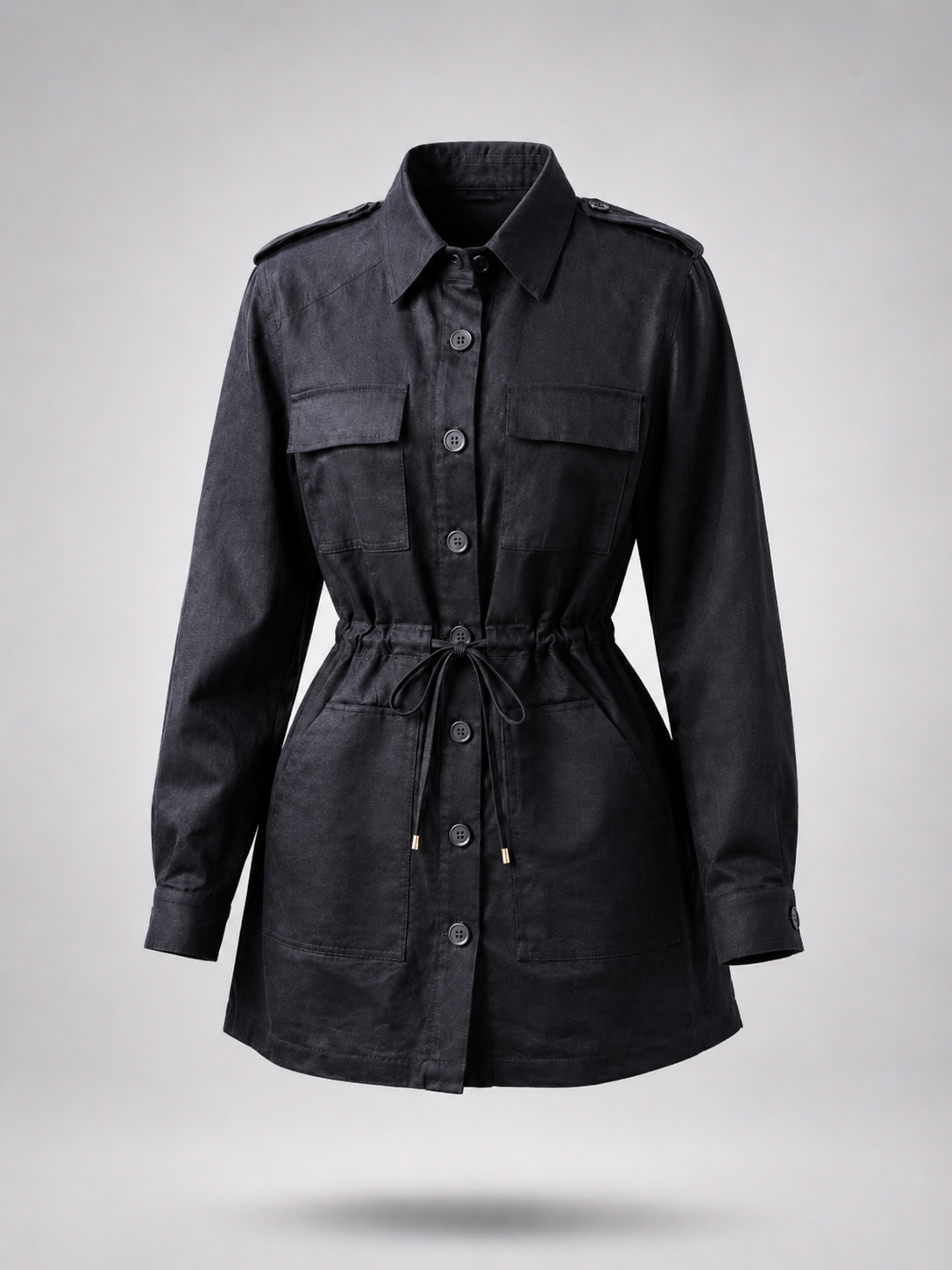 Parka Feminina em Jeans Preto | Coleção Outono Inverno 2026