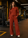Conjunto em Moletom Malha Piquet Terracota | Coleção Outono/Inverno 2026